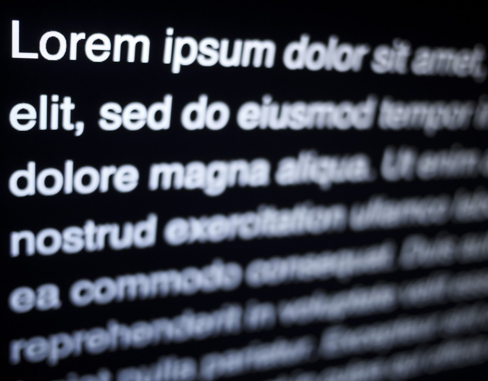 Lorem ipsum - website content